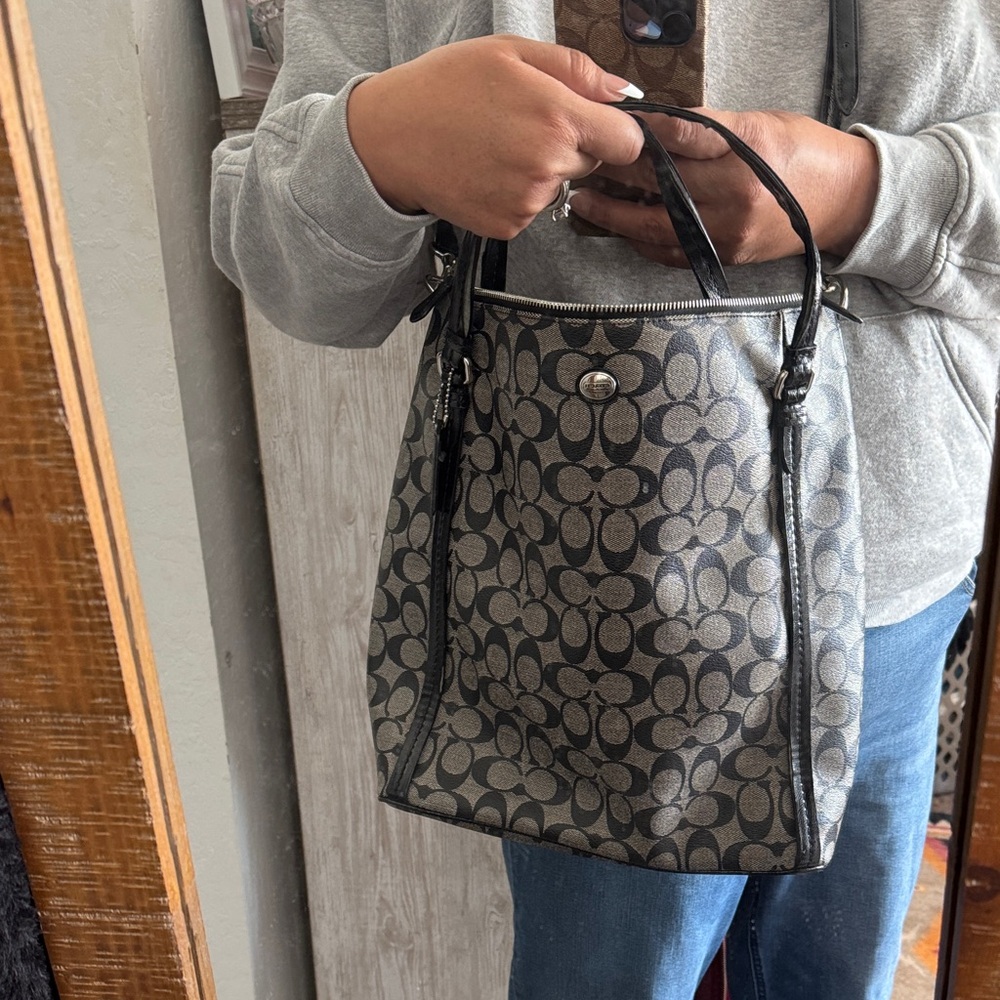 Coach Black and Gray Crossbody Bag